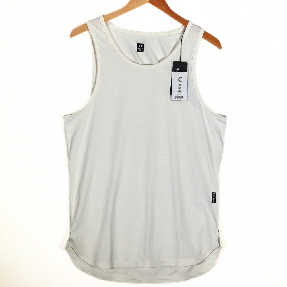 ASRV Mesh Tank Top Mens M Ivory Cream Silver-Lite SLTANK-0830 Athletic Gym